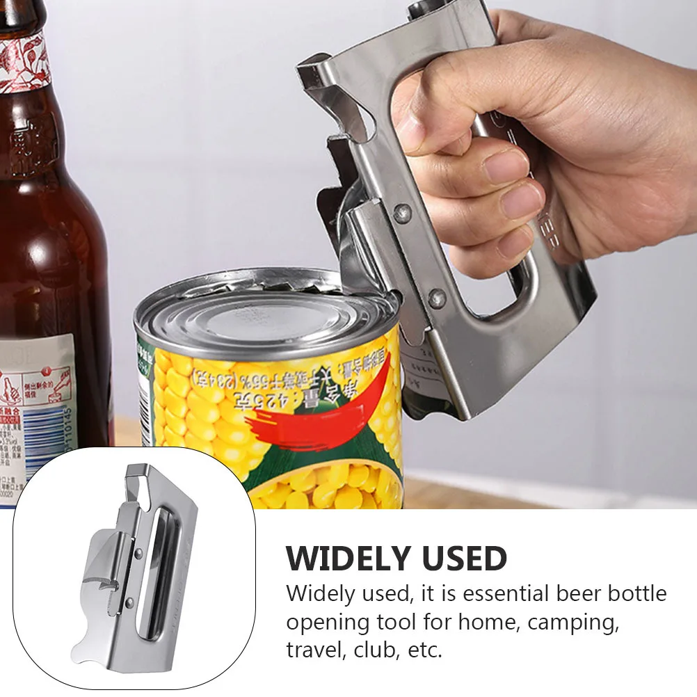 

Heavy Duty Stainless Steel Bottle Opener Multipurpose Can and Bottle Cap Remover for Home Kitchen Travel Portable Drinking