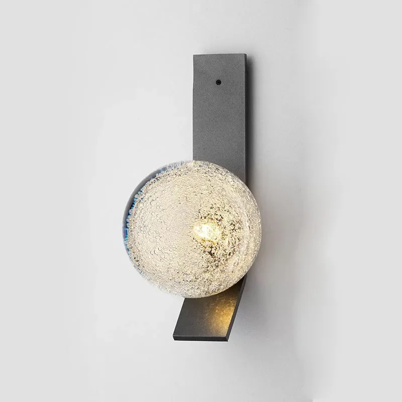 

Modern Modern Glass Bubble Ball Wall Lamp For Indoor Living Room Bedroom Corridor Corridor Bedside TV Background Wall Light 110V