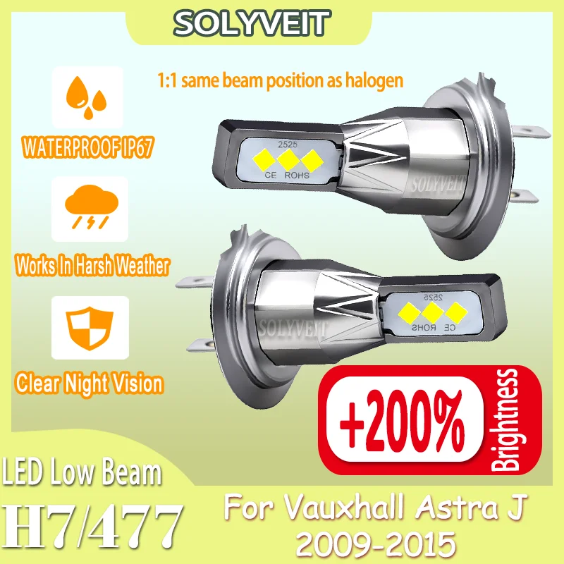 

reliable Easy-Install No Tools Needed Plug-N-Play LED Low Beam Lights For Vauxhall Astra J 2009 2010 2011 2012 2013 2014 2015