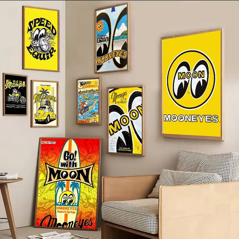 Hot Rod Brand M-Mooneyes Fashion Classic Vintage Posters Vintage Room Home Bar Cafe Decor Nordic Home Decor