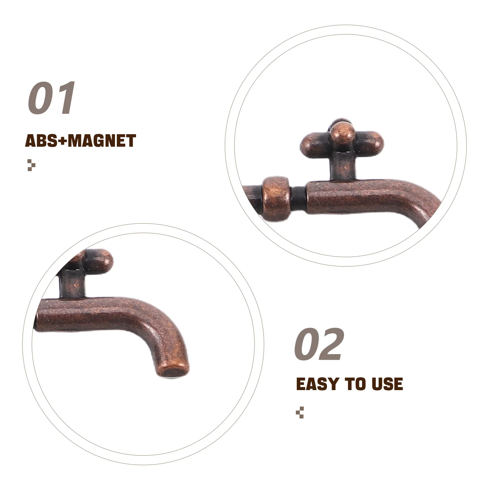 10 stuks miniatuur kraan voor poppenhuis badkamer en keuken realistische kraan met enkele handgreep DIY accessoire kinderen speelset woondecoratie