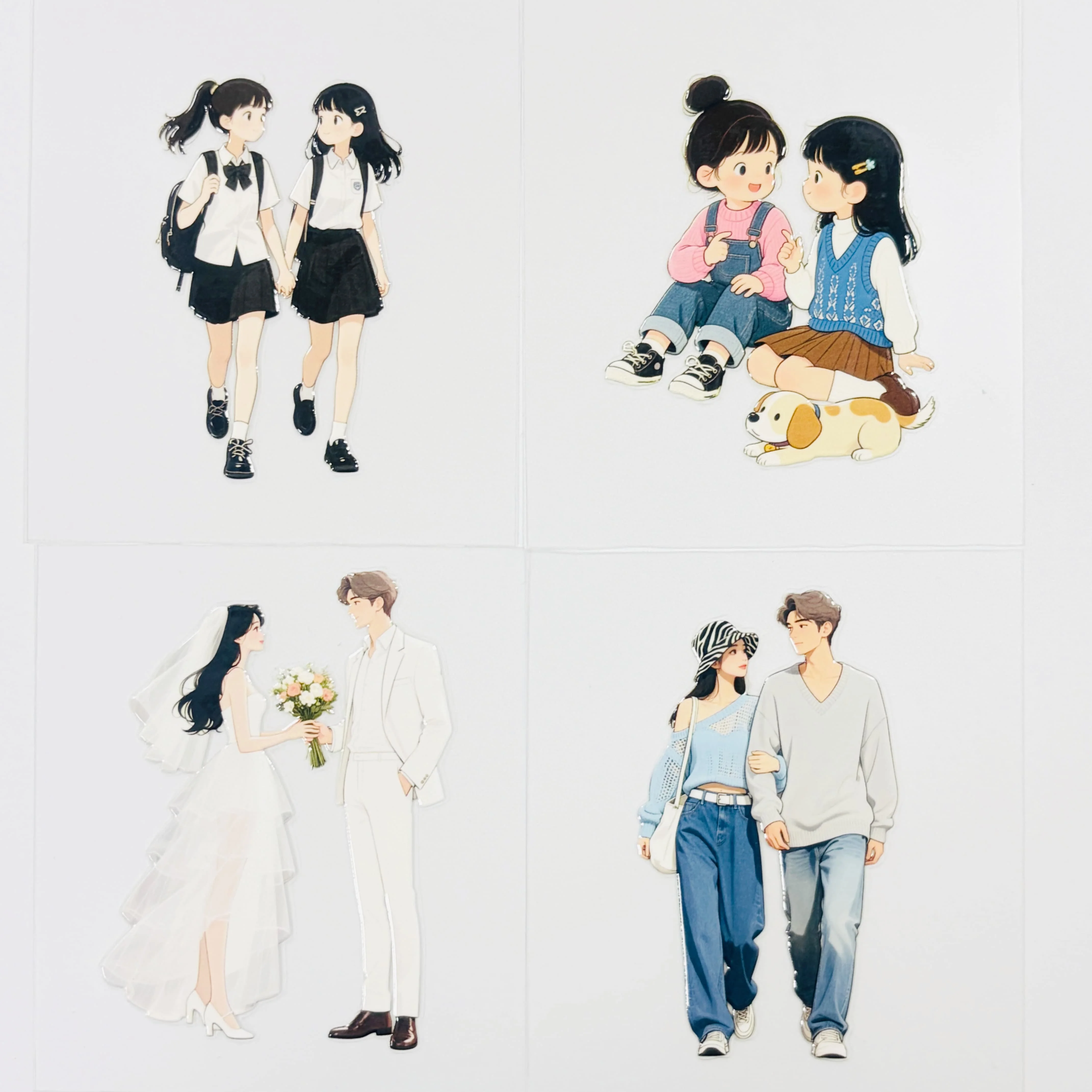 

11.18 11 Models, Sticker DIY PET Couple, Family Series, Mobile Phone Back Card Collage