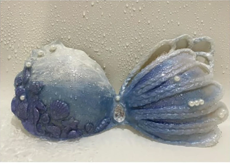 Mermaid Silicone Bralette Crop Top Wild Oceanarium Photography Underwater Fish Tail Oceanarium Customizable Colors