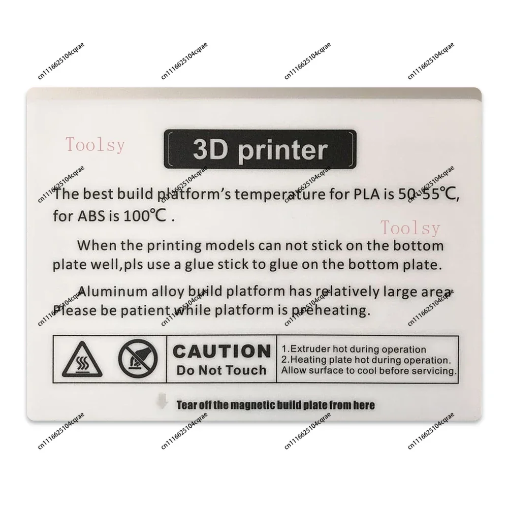 PC Plate And Double Sided PEI Plate For  X-Plus /I Mates 3D Printer: 1pcs Kit