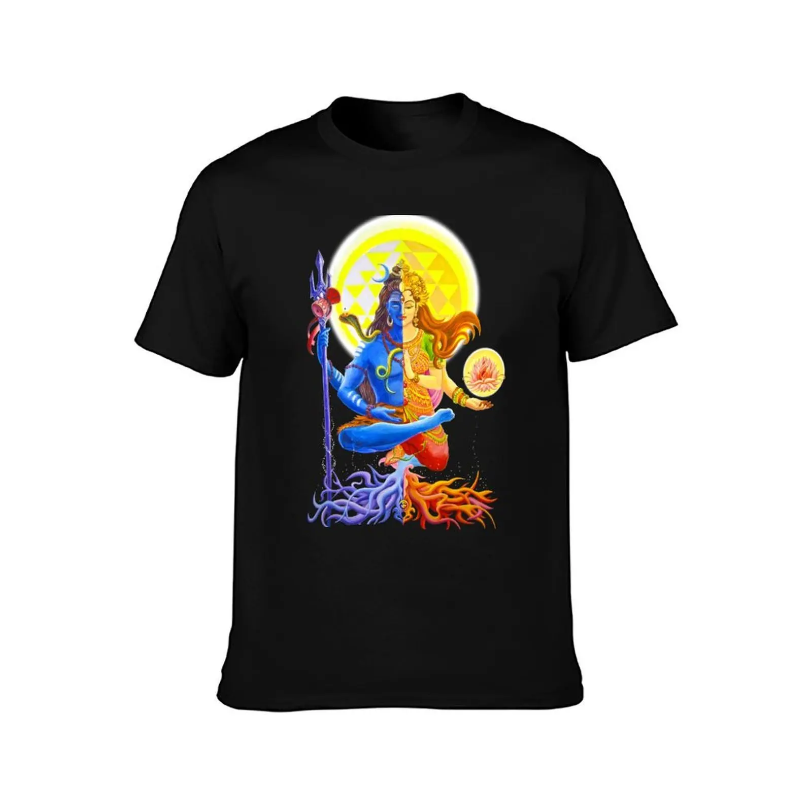 WithoutBackground Ardhanarishvara Shiva Shakti God Goddess Halfman HalfWoman T-Shirt, Summer Casual Cotton Tee, Unisex Men Women