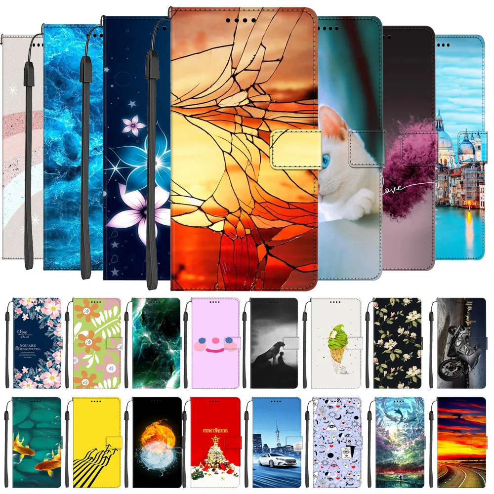 Funda de cuero con tapa para móvil, cartera personalizada pintada para OPPO A17, A36, A53S, Realme, 10 Pro Plus, Realme10, 5G