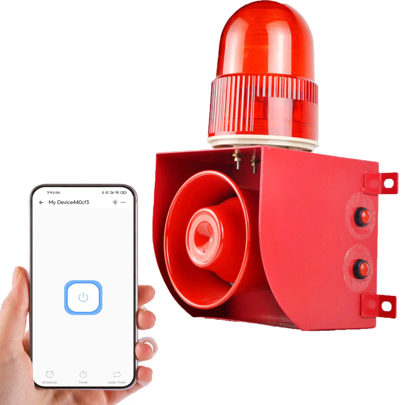 

Wireless WiFi Alarm Siren Waterproof Industrial Security Alarm System with APP Remote Control Sound Tone Adjust SLA-01H-WIFI