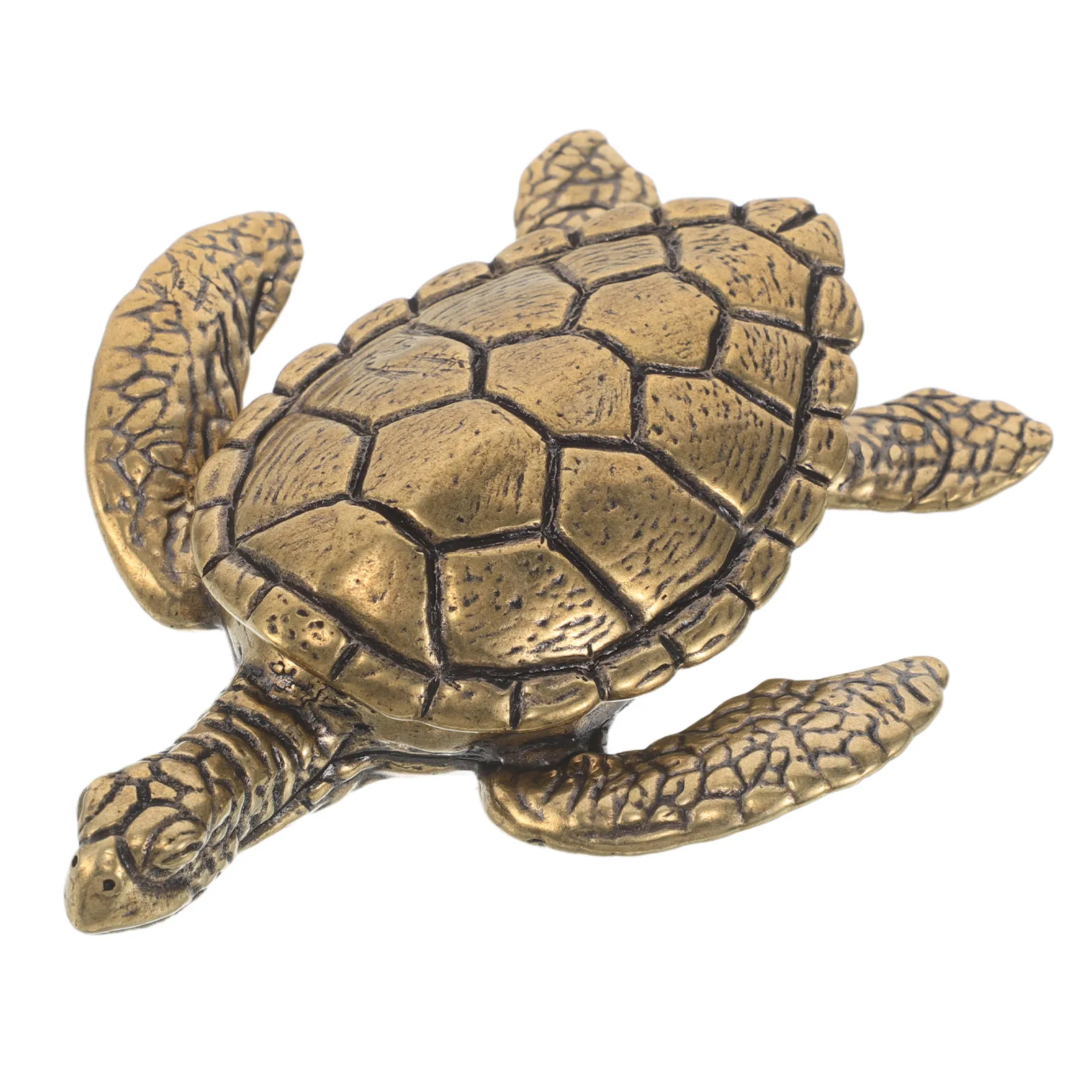 Brass Turtle Jewelry Box Vintage Hinged Animal Jewelry Holder for Women Sea Turtle Shape Mini Ring Organizer Decorative Ornament