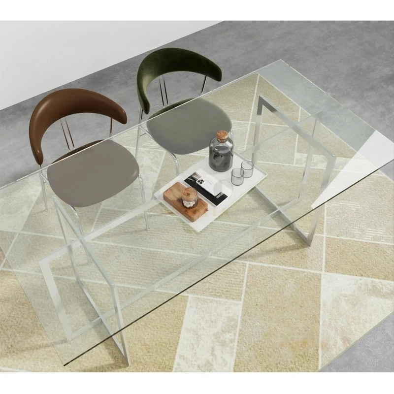 

Tempered glass × stainless steel dining table, redefining the aesthetics of modern commercial negotiations