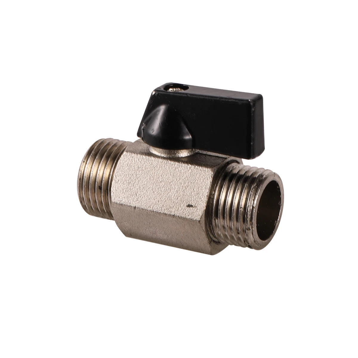 Short Handle Hexagonal Copper Nickel-Plated Valve 1/8