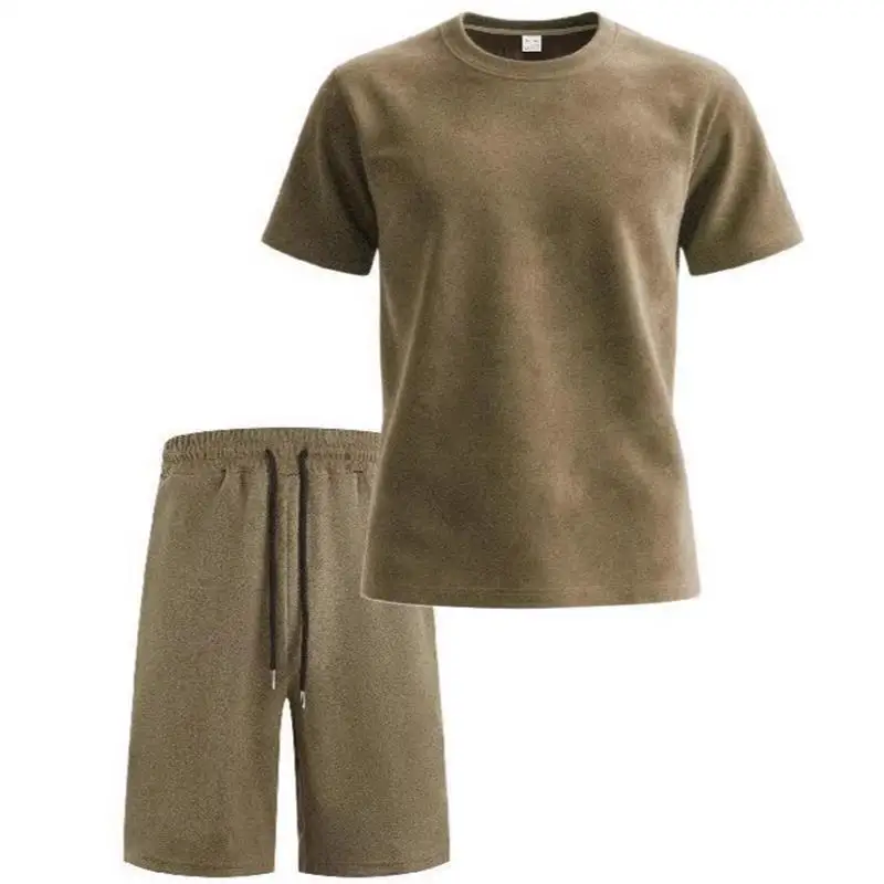 

Новый комплект мужской спортивной одежды 26TEMU: футболка с коротким рукавом и шорты, повседневный спортивный стиль, осенний сезон