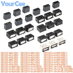 5pcs/1pc HF32FA HF32FA-G/005-HSL1 012-HSL1 024-HSL1 5V 12V 24V DC 4P Sensitivity Type Small Medium Power Relay HF32F HF32FV
