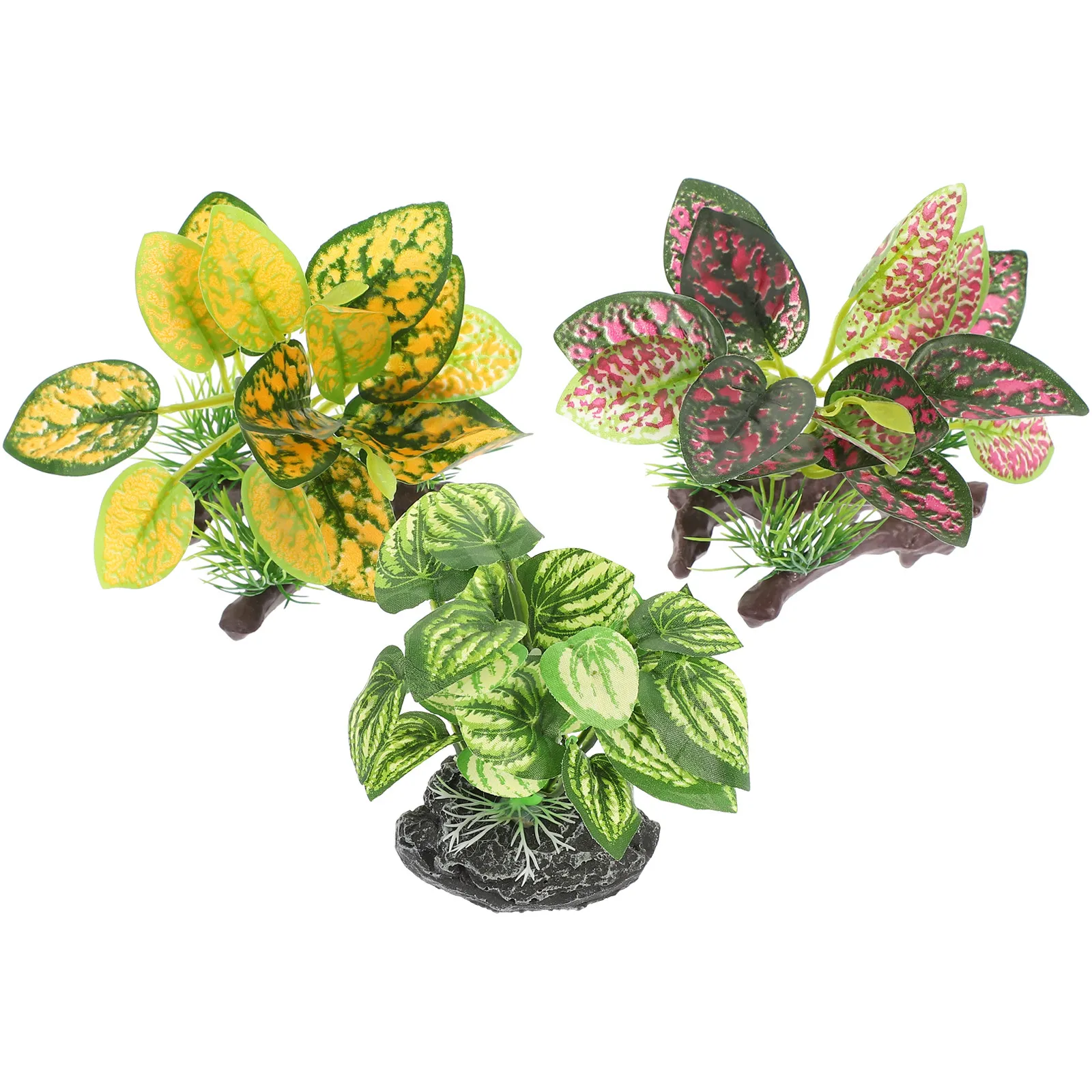 

Набор из 3 искусственных аквариумных растений из смолы, реалистичные декорации для аквариума, имитирующие живые растения, для яркого и естественного оформления