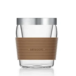 Samadoyo-Heat-Resistant Glass Personal Cup, Tea Brewing Cup with Filter, Office Tea Set, Travel Portable Tea Set, 370ml