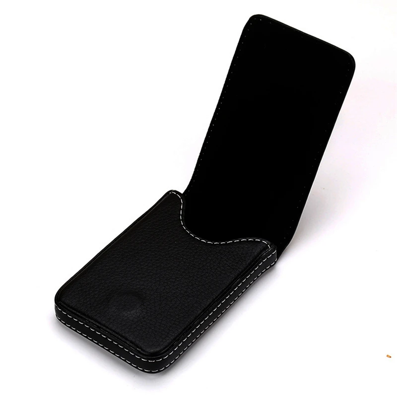 

Business Card Holder Case - Slim PU Leather Metal Pocket Card Holder with Magnetic Shut, Name Card Holder