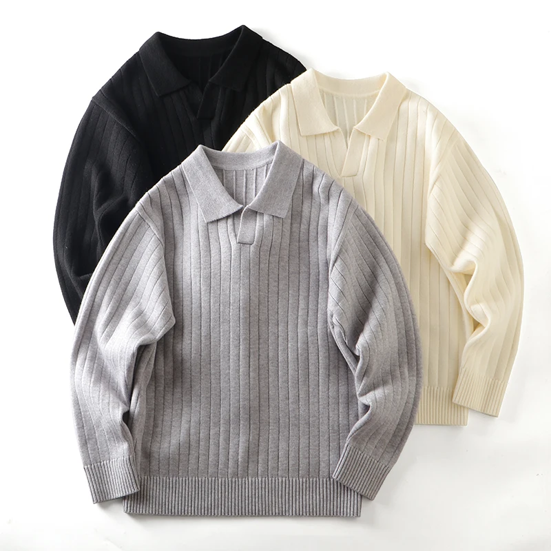 

Comfortable Men's Knitted Sweater Ne Pullover Soft Fluffy Autumn Faion Casual Sle Flower Patterned Knitwear