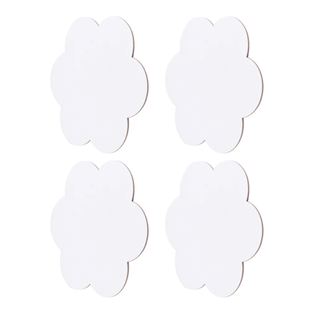 

4 pcs Flower Shape Cotton Canvas Panel Mini Blank Painting Boards For Acrylic Oil Art Craft Diy Rounded Corners Art