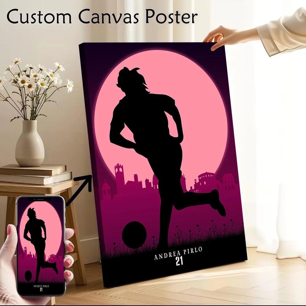 Andrea Pirlo Canvas Poster Customizable Pictures Wall Art Canvas Painting for Room Ornaments Decorative Picture Home Decorations