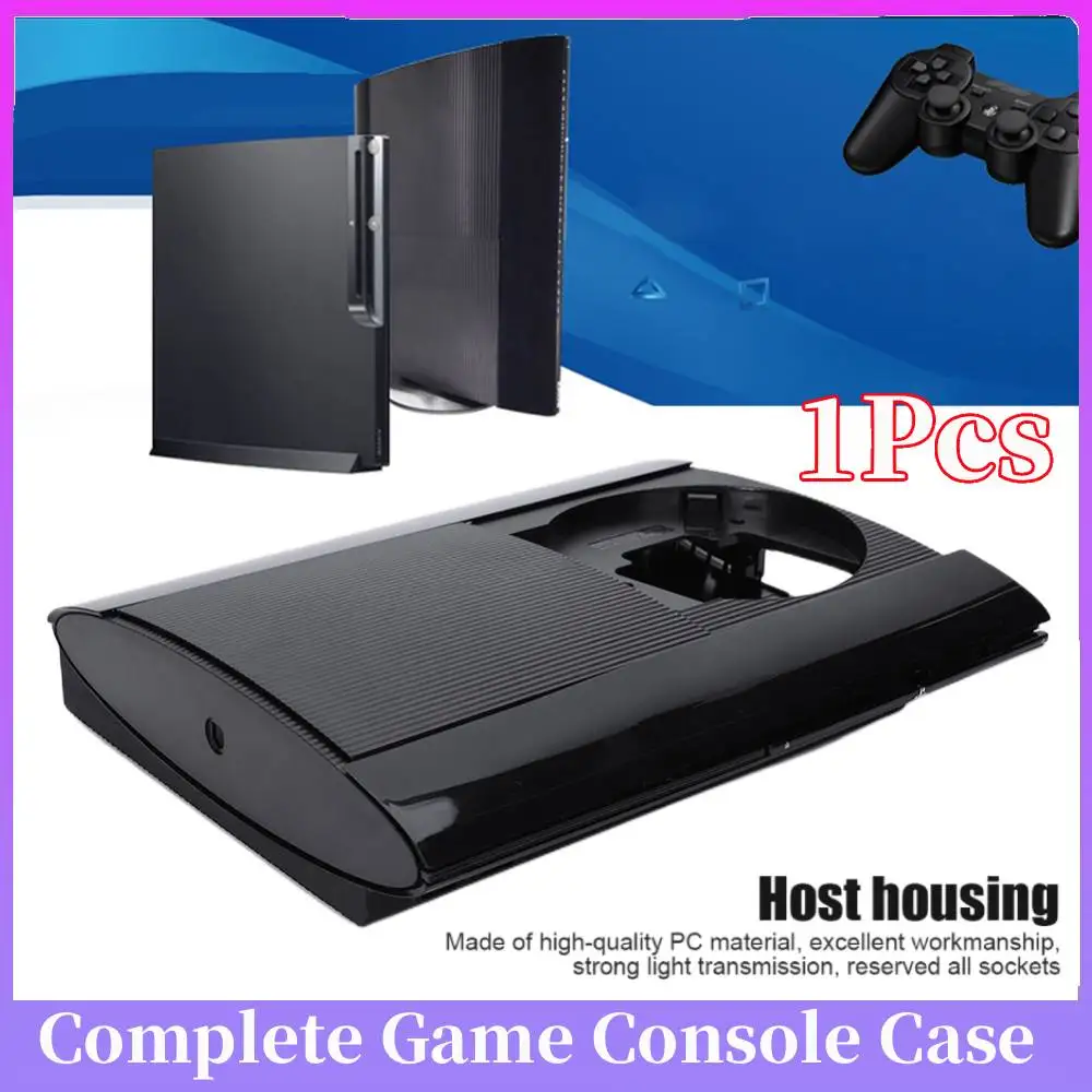 

Полный комплект корпуса для игровой консоли, игровые аксессуары, новая лицевая панель для консоли, черная, с винтами, для PS3 Super Slim 4K 4000