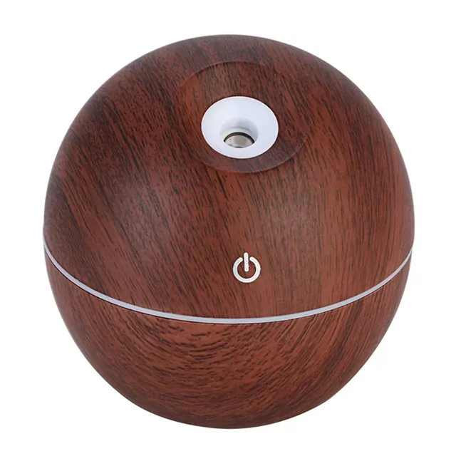 130 ml USB-Diffusor für ätherische Öle, Ultraschall-Nebel-Luftbefeuchter, Luftreiniger, 7 Farbwechsel, LED-Nachtlicht, Büro