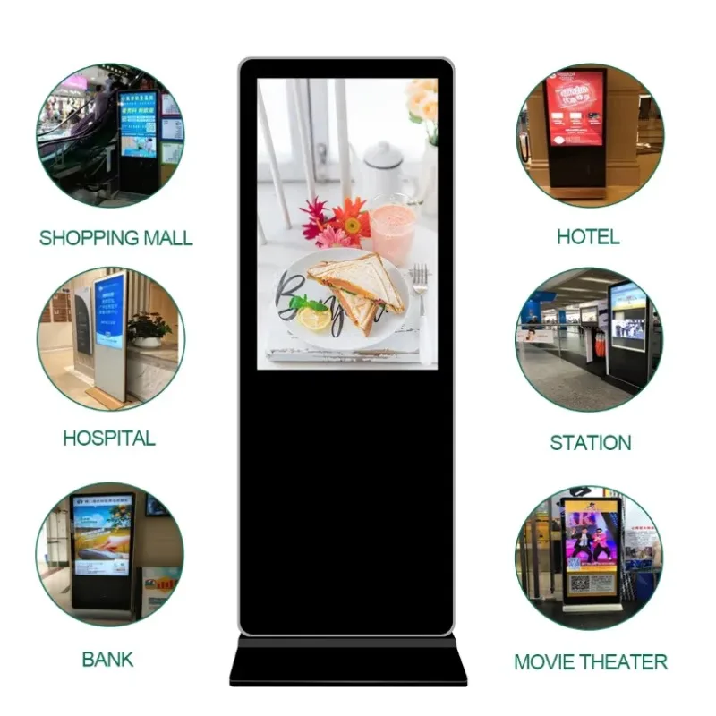 43-Inch Touch Control Indoor Digital Signage Floor-Standing Advertising Display Machine SDK Digital Poster Vertical