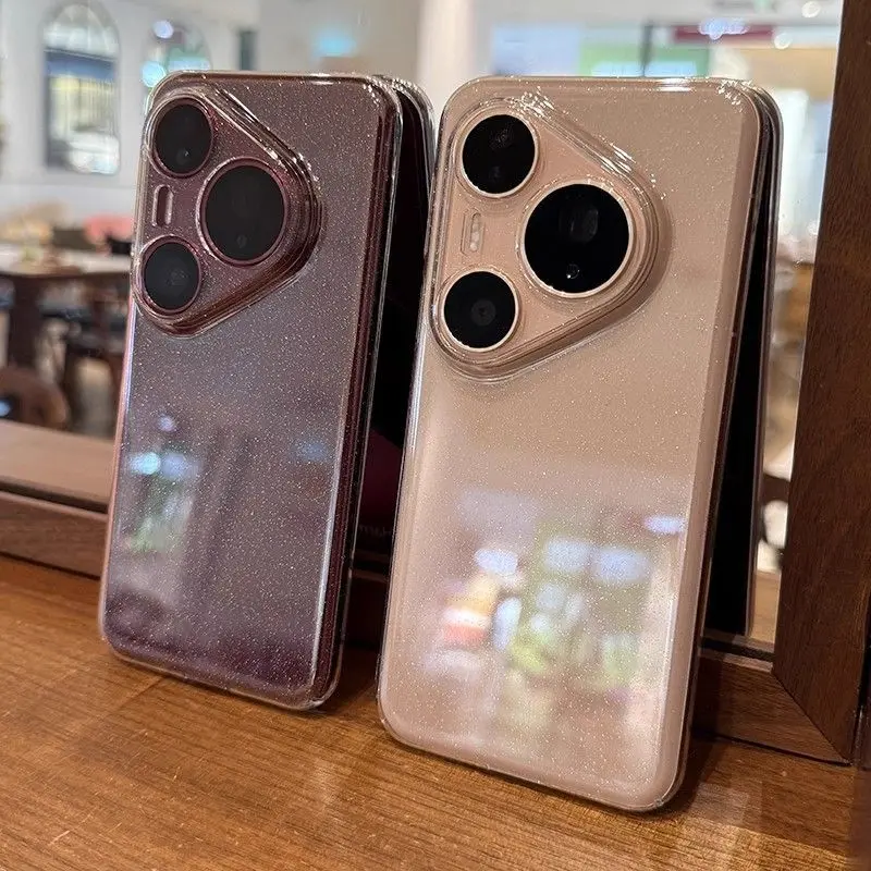 

Applicable to HuaweiPura80Phone NewP80Pro+Ultra-thin Transparent Atmosphere Fine GlitterPura70All-Inclusive Hard