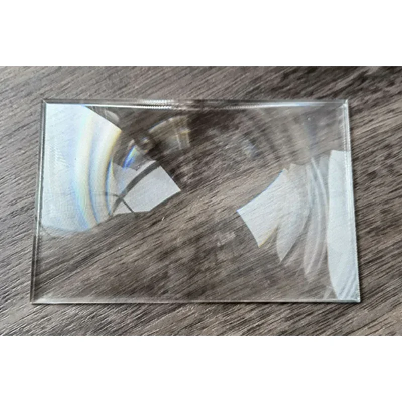 100x80mm Focal Length 130mm PMMA Rectangle Concentric Threaded Fresnel Lens Projector Solar Energy Condenser Focus Lenses