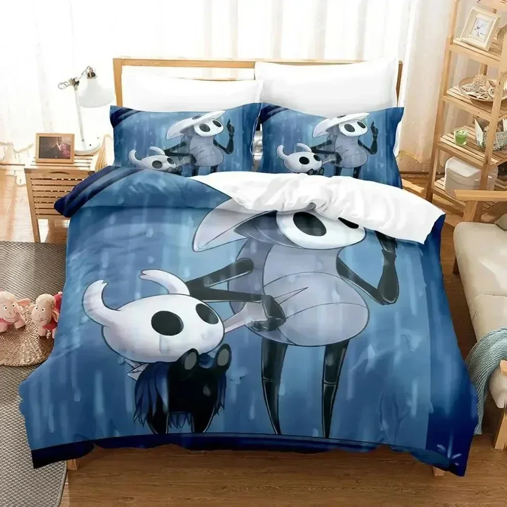 Anime Game Hollow Knight Bedding Set Duvet Cover Sheet Printed Bed Set Pillowcase Bed Full Queen King Size Comforter Bedroom