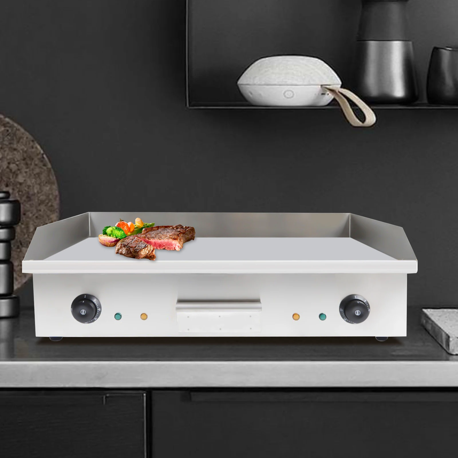 3kw 29 "الشواية الكهربائية التجارية كونترتوب شواء مسطحة أعلى شواء لوح تسخين