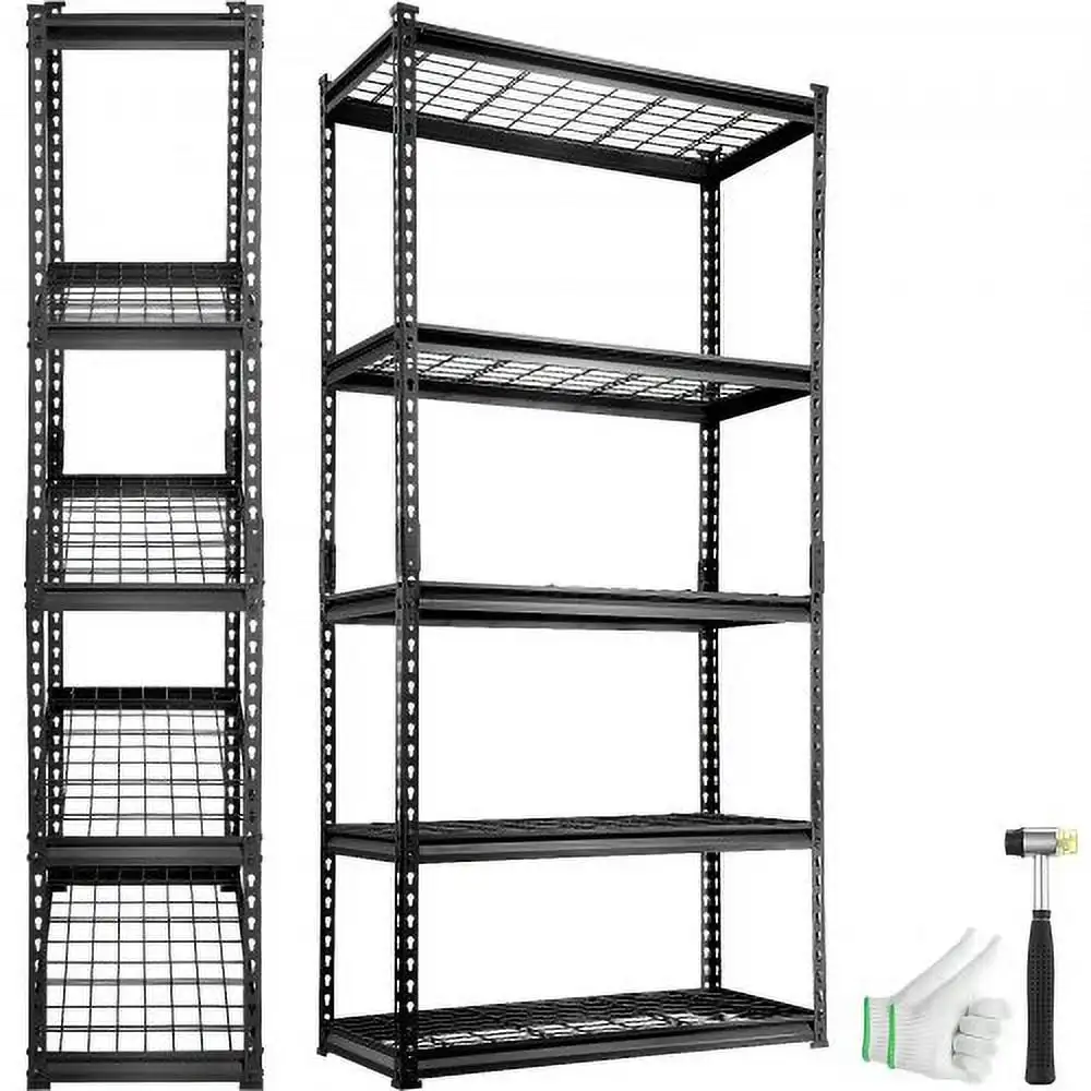 

Storage Shelving Unit, 5-Tier Adjustable, 2000 lbs Capacity, Heavy Duty Garage Shelves Metal Organizer Wire Rack