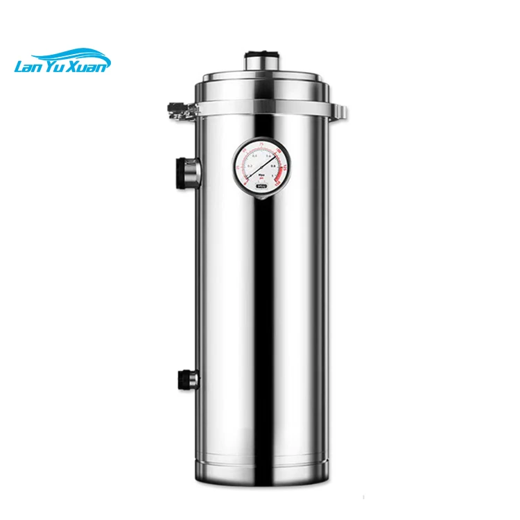 Vertical Stainless steel water filter bottle  ultra filtration water purifier with PVDF Ultrafiltration membrane 0.01Micron