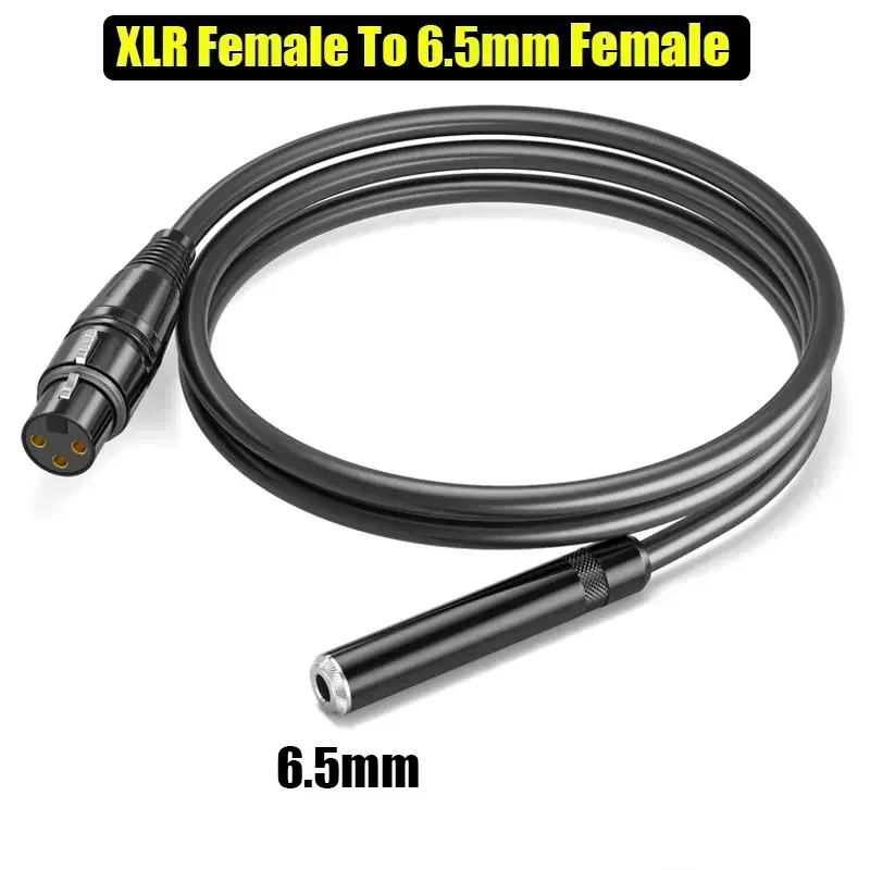 6.35mm żeński do XLR męski (żeński) przewód rozszerzenie Audio 1/4 Cal do XLR 3-pinowy kabel mikrofonowy do gitarowego bębna 6.35 Jack