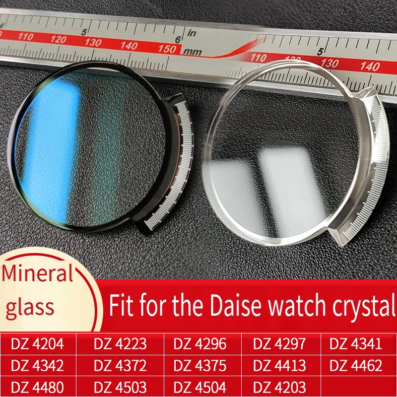 46.4x3.0mm Fan Shaped Watch Crystal Glass For Diesel DZ4297 DZ4375 DZ4341 DZ4296 DZ7258 DZ4413 Special Replacement Watch Lens