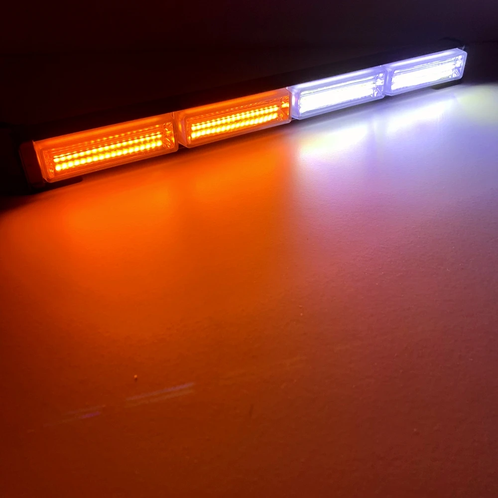 COB Amber Signal Light LED Traffic Adviser Car Emergency Strobe Lights Bar Yellow Red Blue Vehicle Flash Beacon 12V 24V