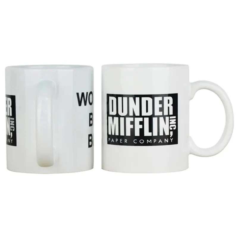 1Pcs New 350ml Dunder Mifflin The Office-World’s Best Boss Coffe Cups Funny Ceramic Tea Milk Cocoa Mugs Unique Birthday Gifts