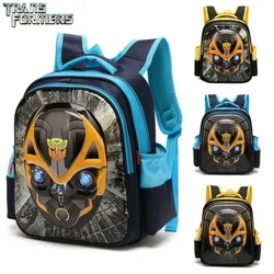 Transformers 3D Mini plecaki Bumblebee Optimus Prime Cosplay wodoodporne torby szkolne dla dzieci plecak Kawaii dla dzieci Mochila