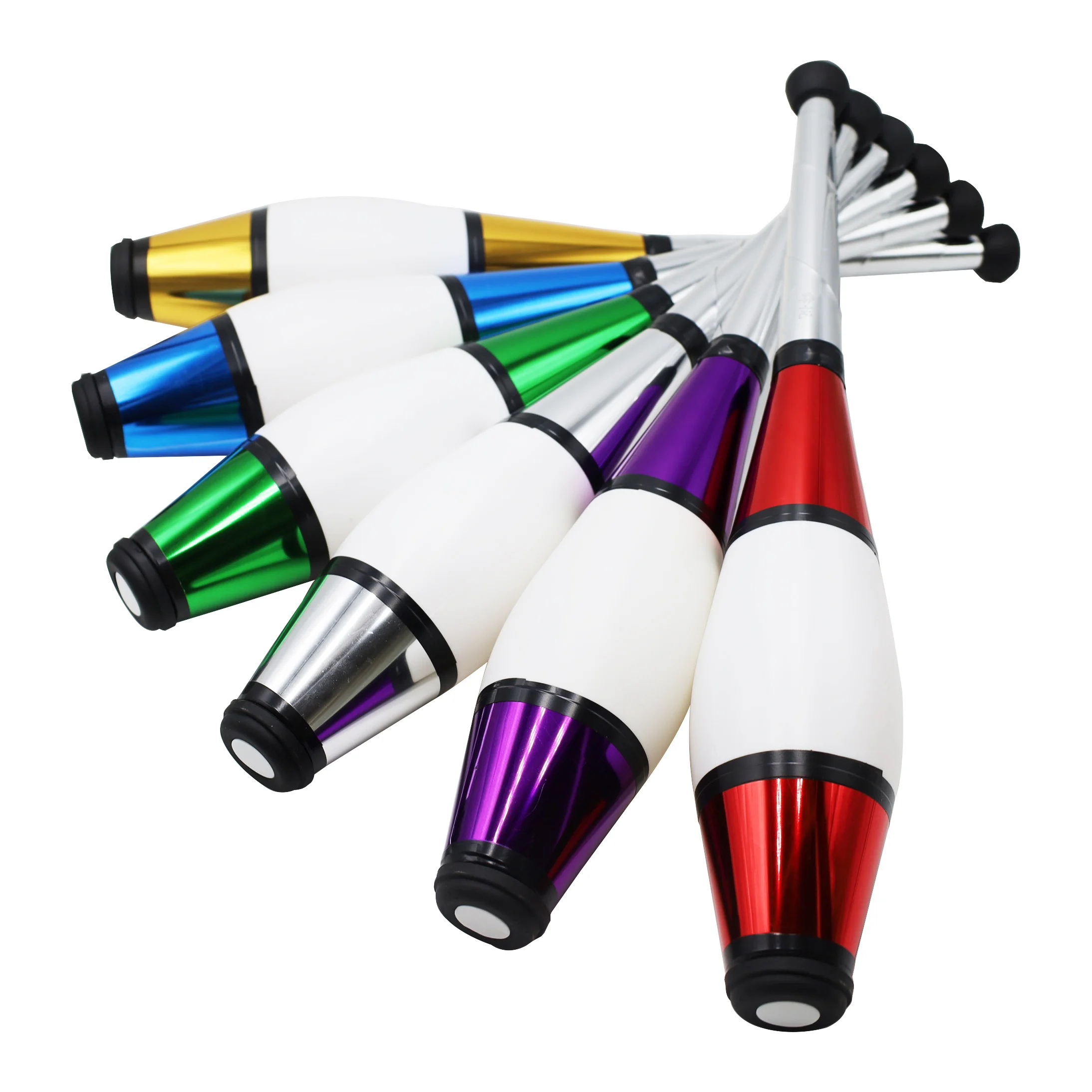 Pehhah Juggling Clubs - [Set of 3], Beginner to Pro, Premium Quality, Purple/Green/Gold/Red/Silver/Blue