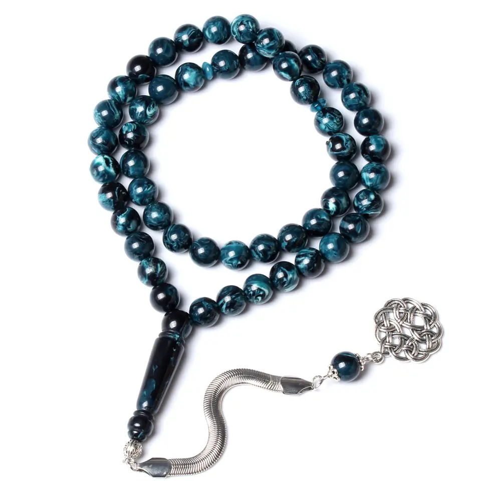 Tasbih الاصطناعي العنبر الراتنج مسلم حبة المسبحة misbaha عيد هدية الإسلامية مسبحة التركية مجوهرات 33 سبحة صلاة سوار - 2