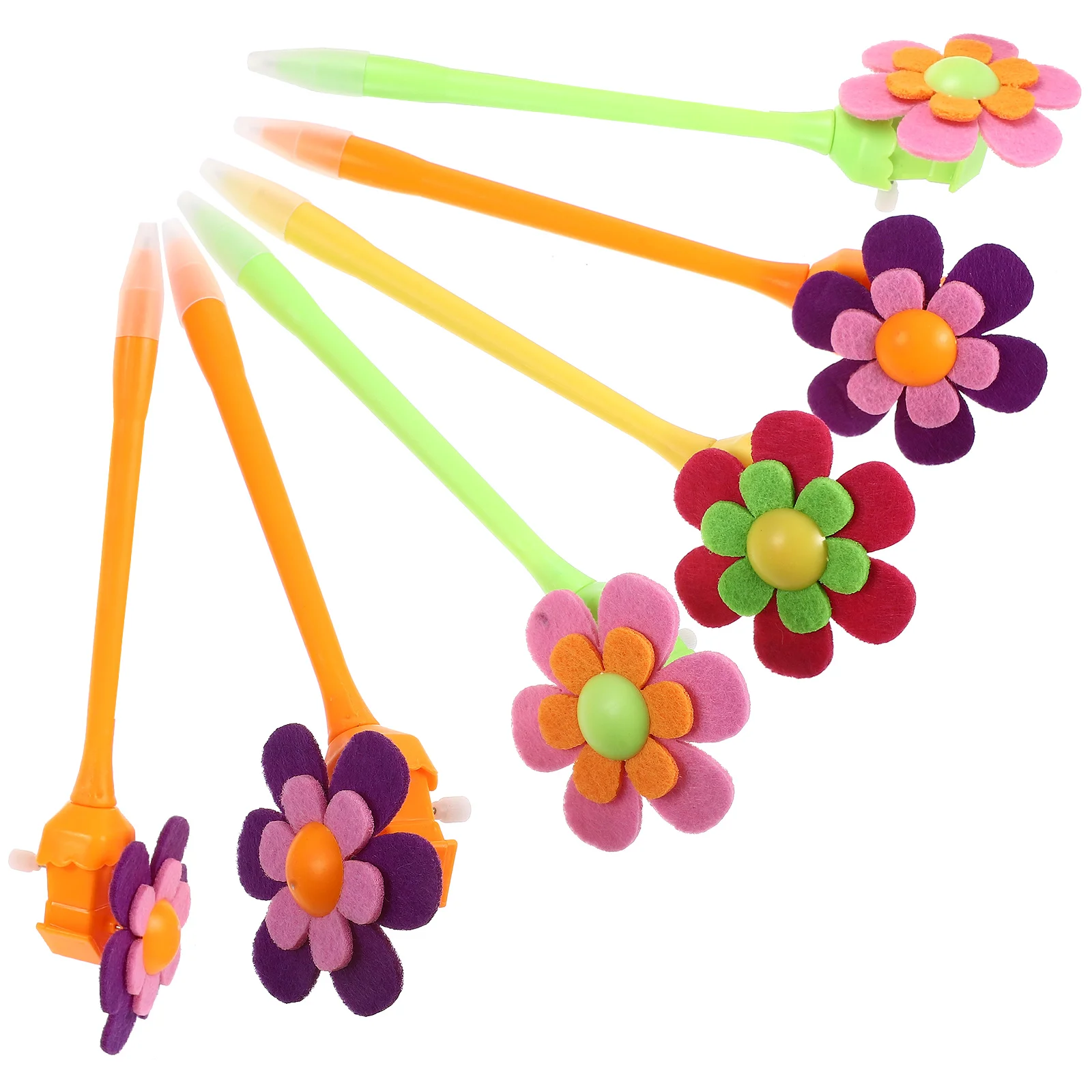 

6 Pcs Windmill Pen Decorative Pens Ballpoint Flower Gel Decorated Sunflower Pretty