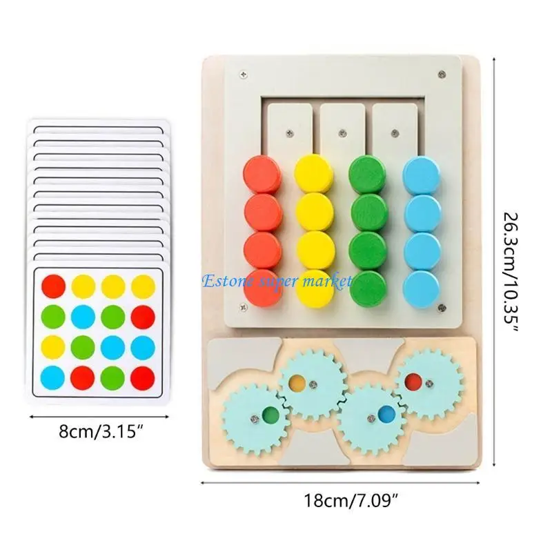 090B لعبة الألغاز المنزلق للأطفال مطابقة للألوان مطابقة للألغاز ألغاز ألغاز ألعاب التعليم والتعلم لمرحلة ما قبل المدرسة