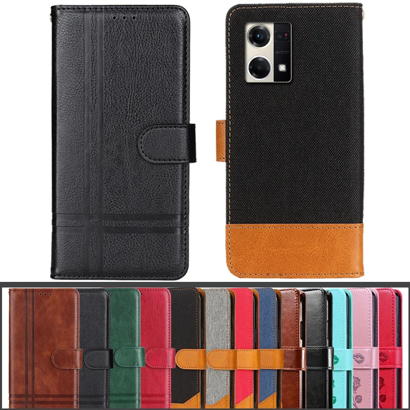 Oppo Reno7 4G CPH2363 Ultra-thin 6 Colors Dedicated Luxury Leather Phone OPPO Reno 7 4G OPPOReno7 4G Cover Credit Card Wallet