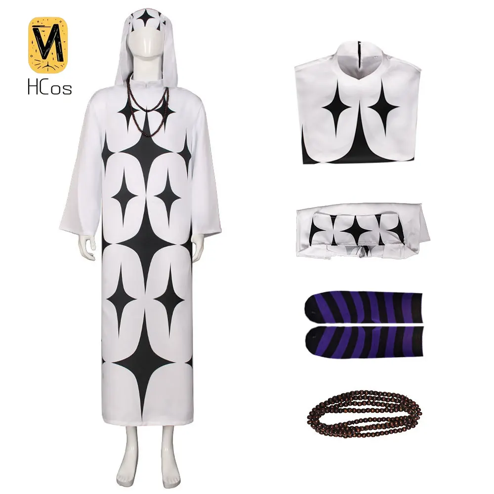 Handmade Cos Outfit: Pell Cosplay Costume White Robe Dress Full Set Halloween Anime Outfit HCos