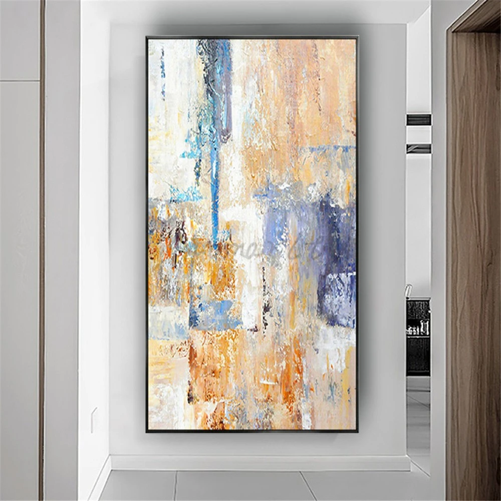 

100% Hand-Painted Abstract Drawing Color Canvas Oil Painting Modern Living Room Office Bedroom Wall Art Pictures Decor Home