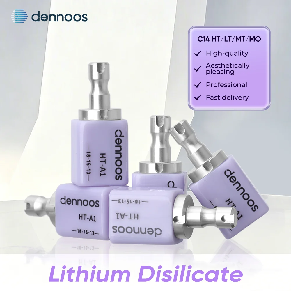 

Dennoos Sirona 10PcsC14 HT/LT Lithium Disilicate Ceramic Blocks CAD/CAM CEREC Dental Veneer Crown Lab Material