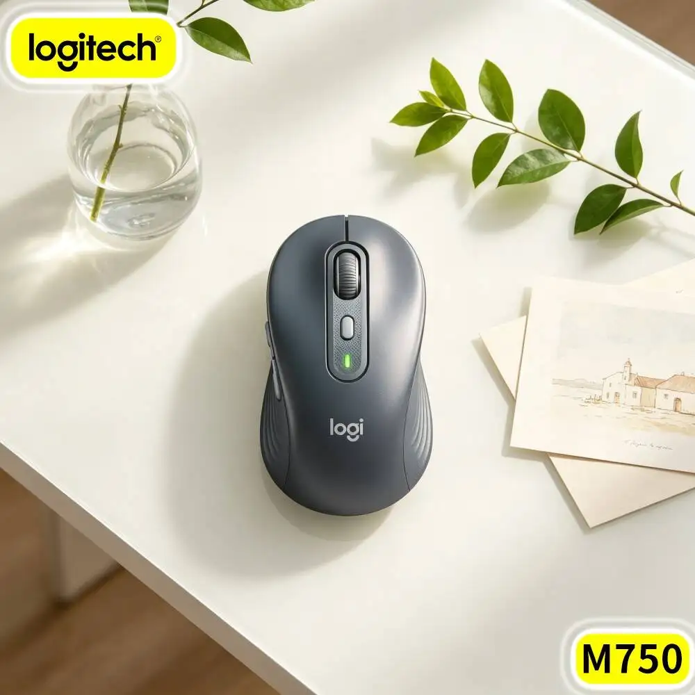 M750 Logitech Signature Business Mouse Anti Sweat Grips Fast Device Toggle Eco Constructed Body For Daily Desktop Notebook Task