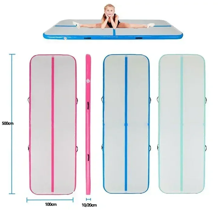 Professional Training Sports Mat Gymnastics Inflatable Air Track New 5m Gym Tumbling Mat with Pump Use Training/Cheerleading