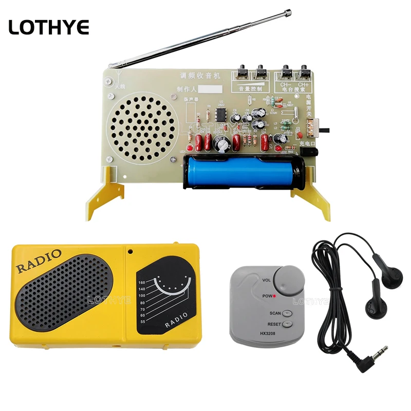 LOTHYE Multiple Types FM / AM Radio DIY Electronic Kit 6 / 7 Tube Radio Receiver Teaching Circuit Board Soldering Assembly Kit