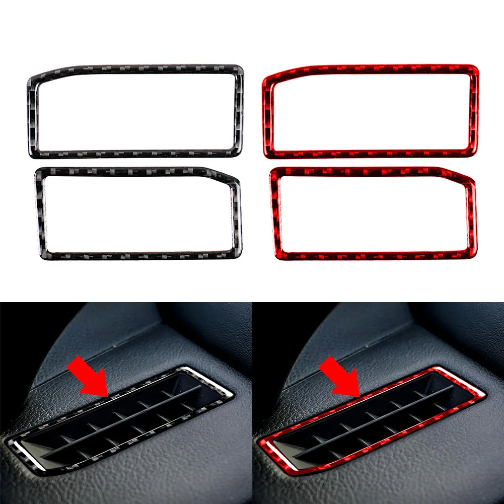 2Pcs LHD/RHD Carbon Fiber Pattern Auto Dashboard Air Vent Outlet Cover Trim Decoration For Lexus RC300 RC350 RC200T 2015-2024