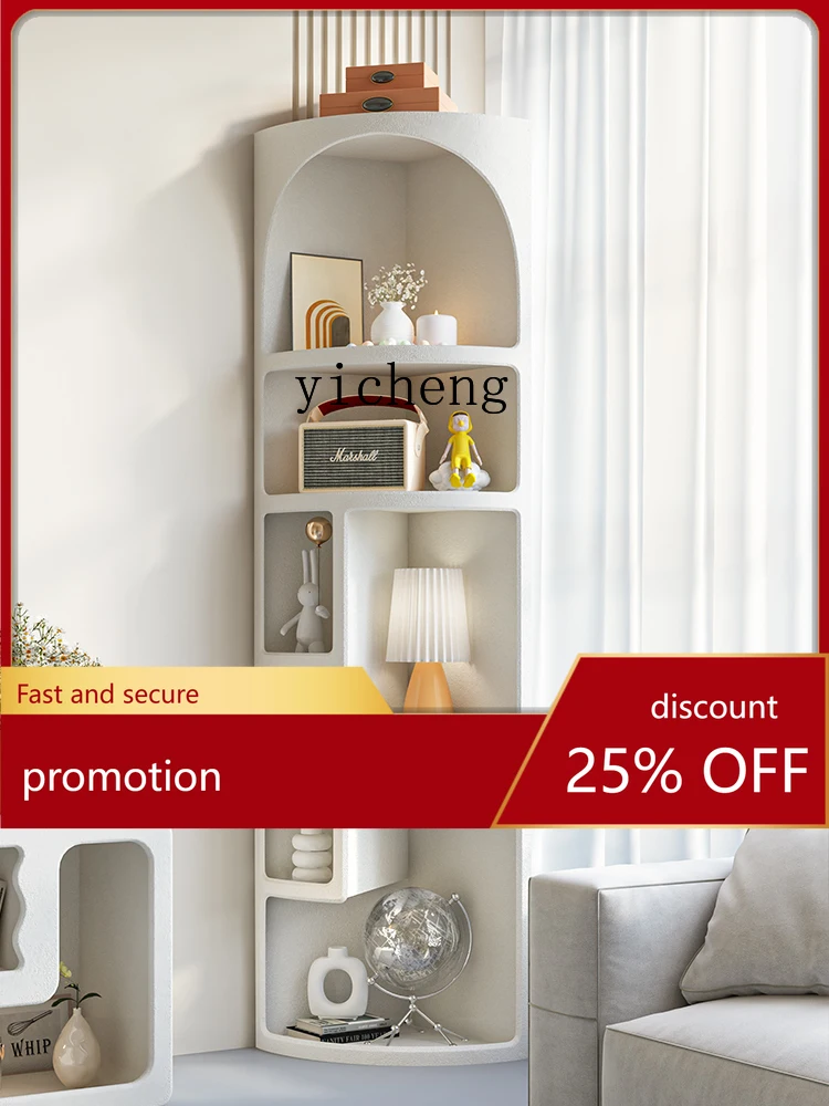 CZ  Integrated Corner Cabinet Living Room Wall Triangle Cabinet Creative Corner Corner Storage Cabinet Storage Rack