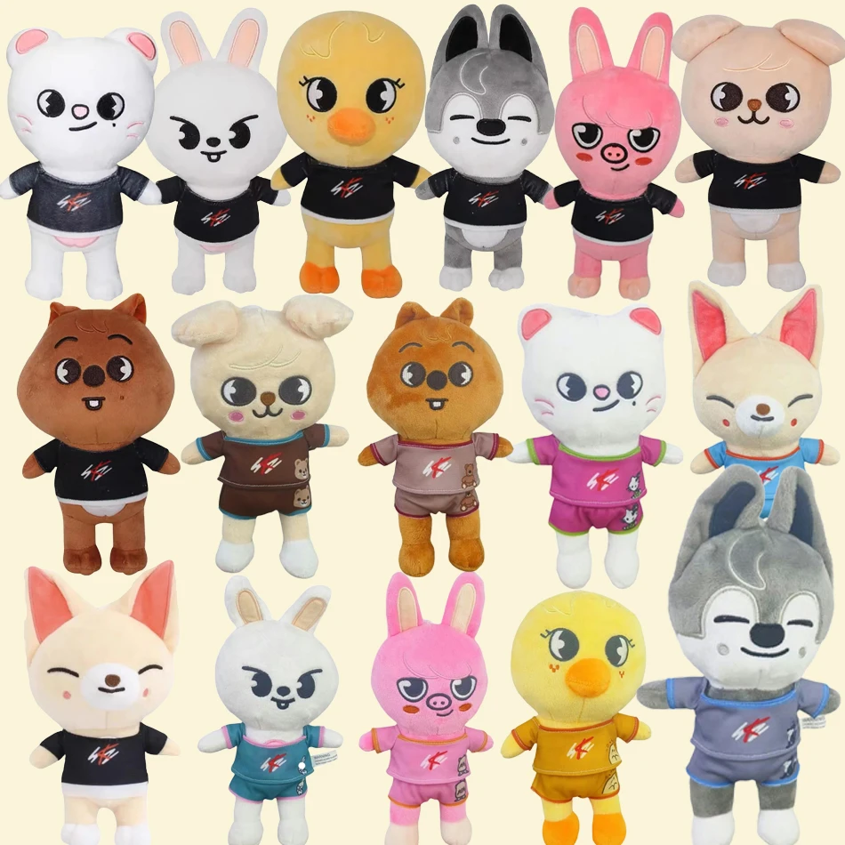

20cm Skzoo Plush Toys Stray Kids Cartoon Stuffed Animal Wolf Chan Plushies Doll Cute Companion for Kids Adults Fans Gift